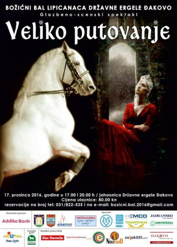 Božićni bal lipicanaca u subotu - glazbeno scenski konjički spektakl VELIKO PUTOVANJE